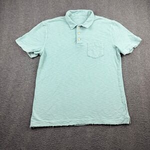Gap For Good Men's M Seafoam Green‎ Slub Knit Short Sleeve Pocket Polo Shirt